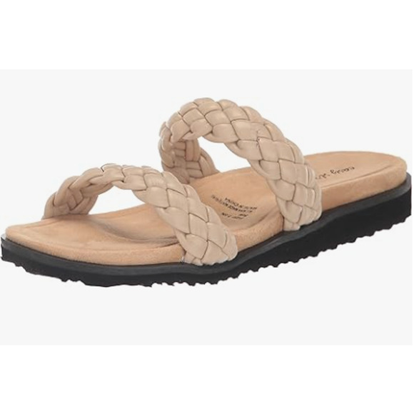 Easy Street Women's Susi Slide Sandal, Cream Woven, 9 - Picture 2 of 5